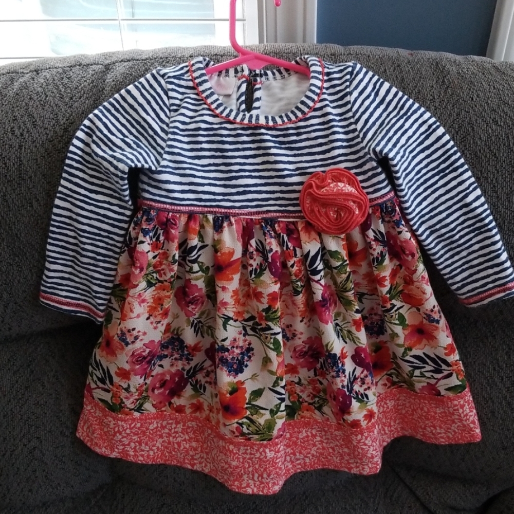 Floral/ striped dress